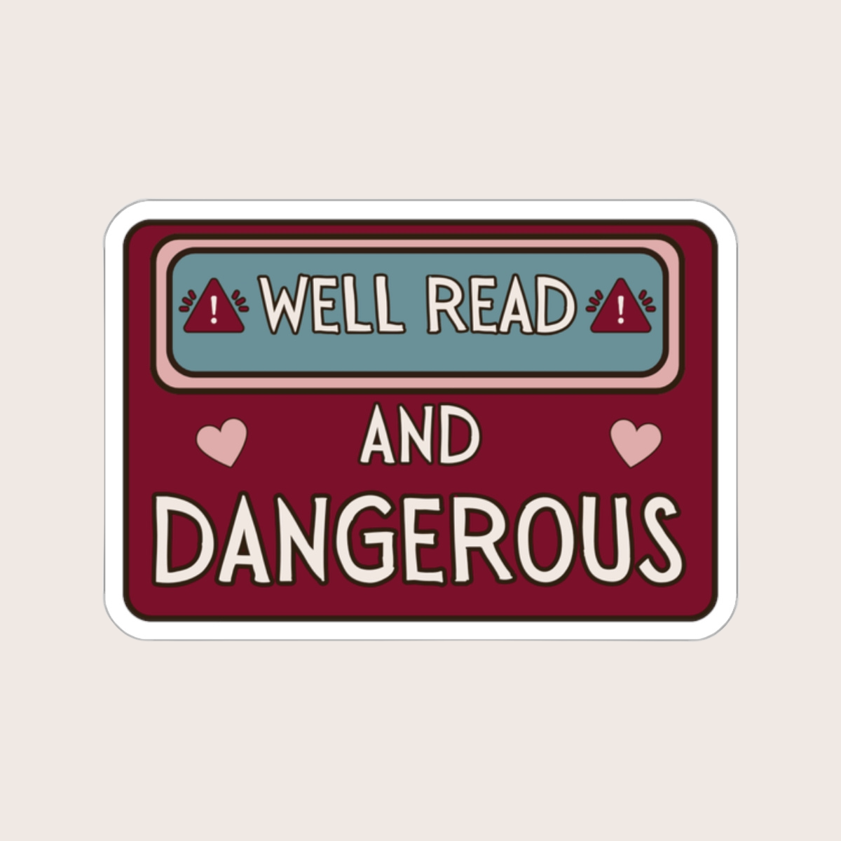 Well Read and Dangerous Sticker image 0