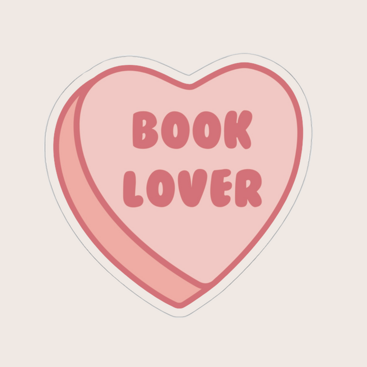 Book Lover Conversation Heart Sticker image 0